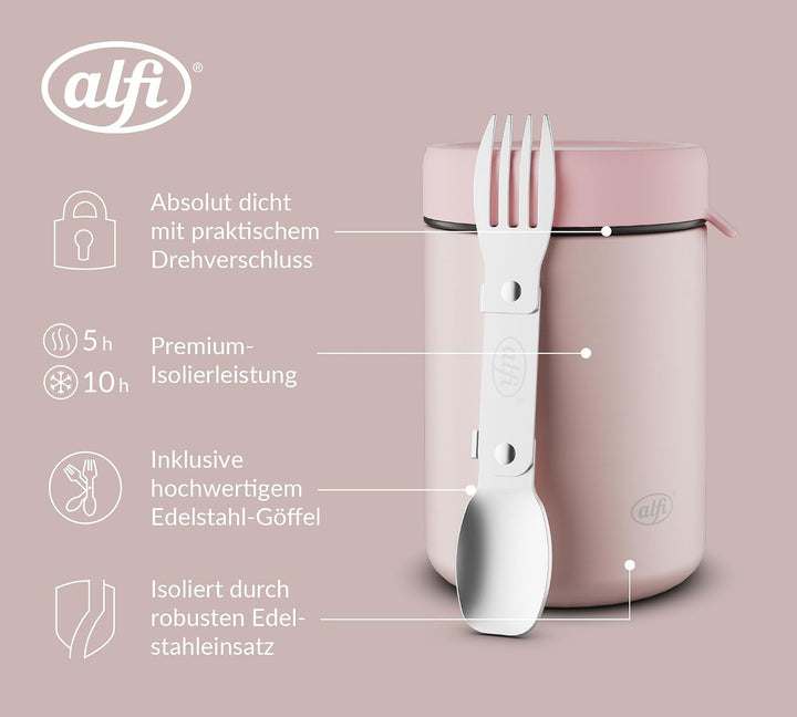 alfi ISO FOOD MUG Thermobehälter 0,35 l, 5 h heiss, pastel rose Pastel Rose Mat, Pastel Rose Mat