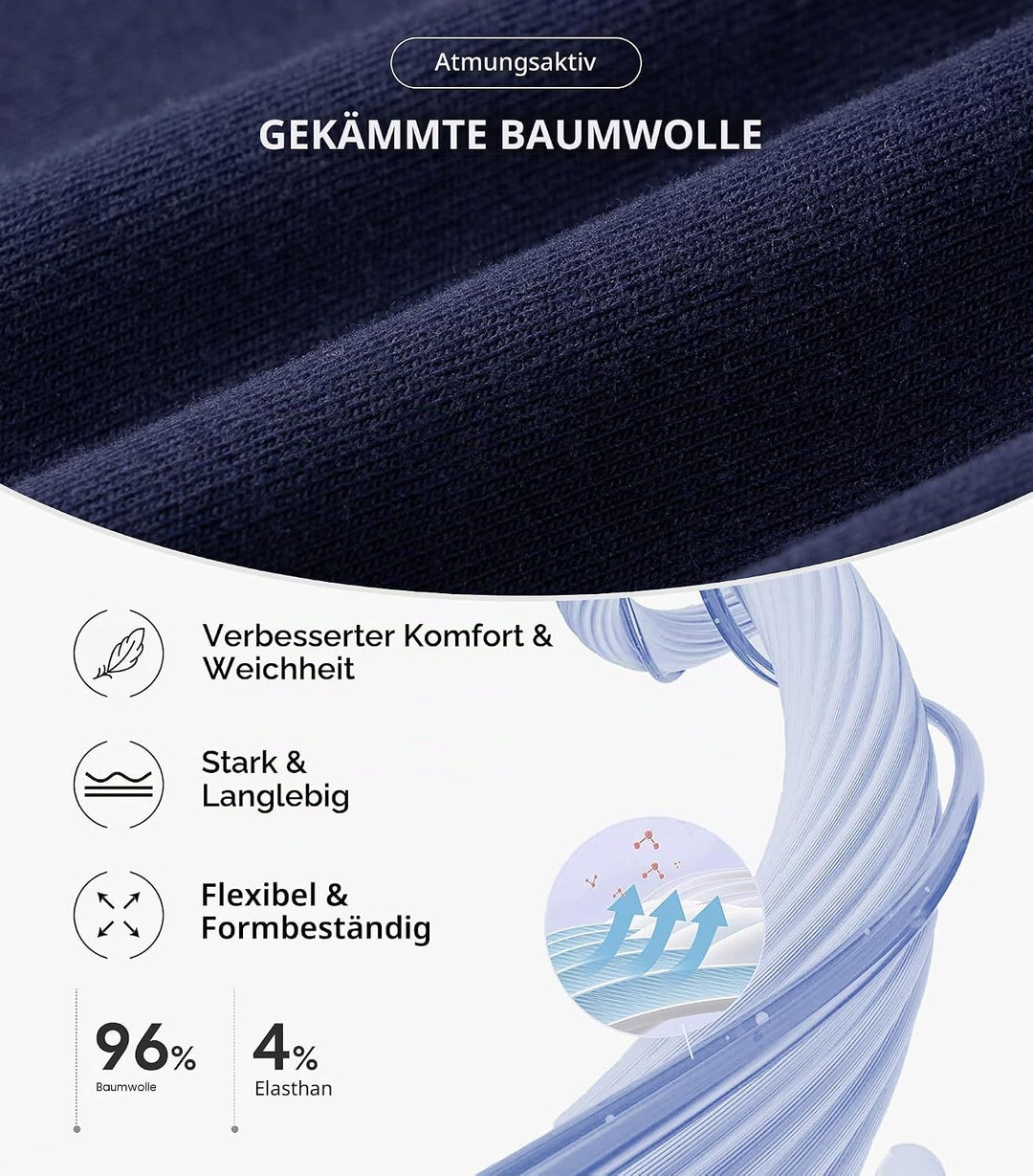 Separatec Herren Boxershorts 7er Pack Doppelbeutel Dual Pouch, Baumwolle Unterhosen Männer, Stretcke