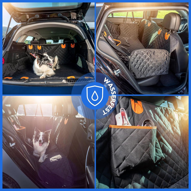 KADAX Autositzbezug für Hunde, Wasserfeste Haustierdecke für Auto Rückbank, Autoschondecke mit Sicht