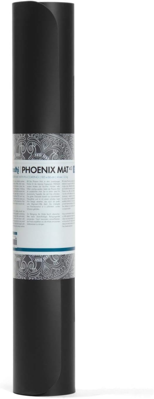 Bodhi Yogamatte Phoenix | Rutschfest & Schadstofffrei | Matte aus Naturkautschuk mit PU-Beschichtung