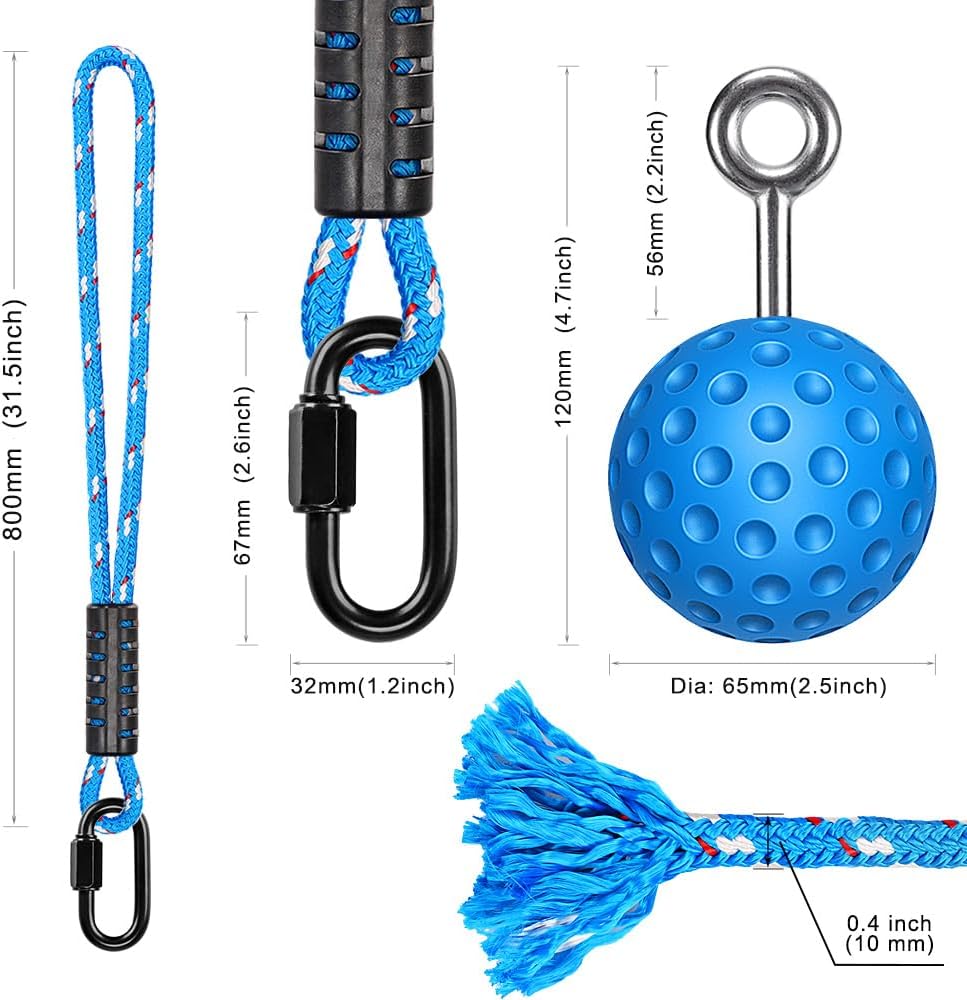SELEWARE Pull Up Power Ball Hold Grips Durable Blue rutschfeste Handgriffe Krafttrainer Trainingsger
