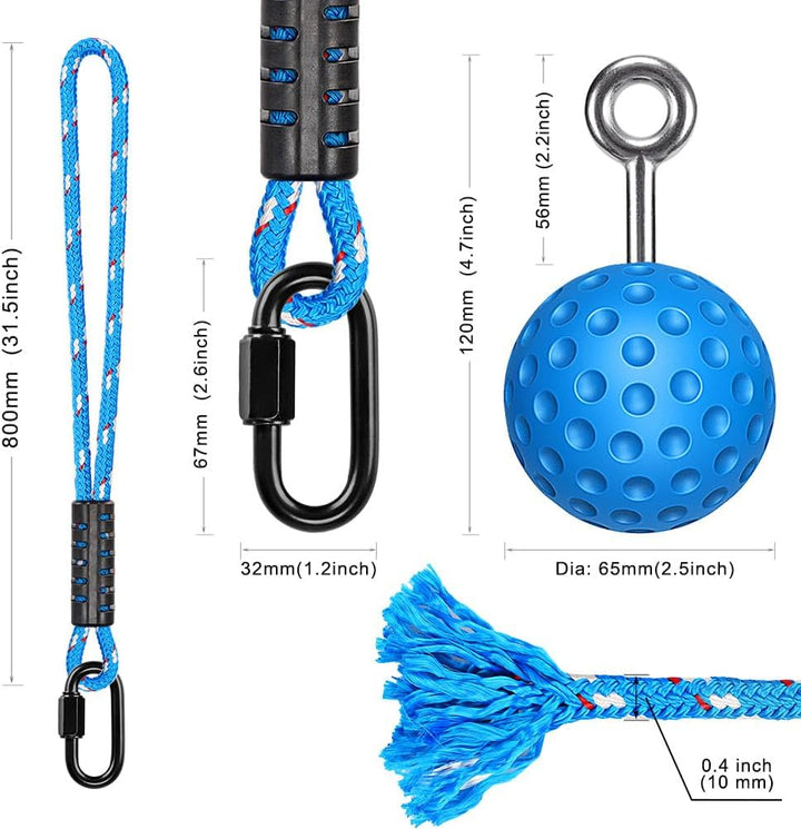 SELEWARE Pull Up Power Ball Hold Grips Durable Blue rutschfeste Handgriffe Krafttrainer Trainingsger