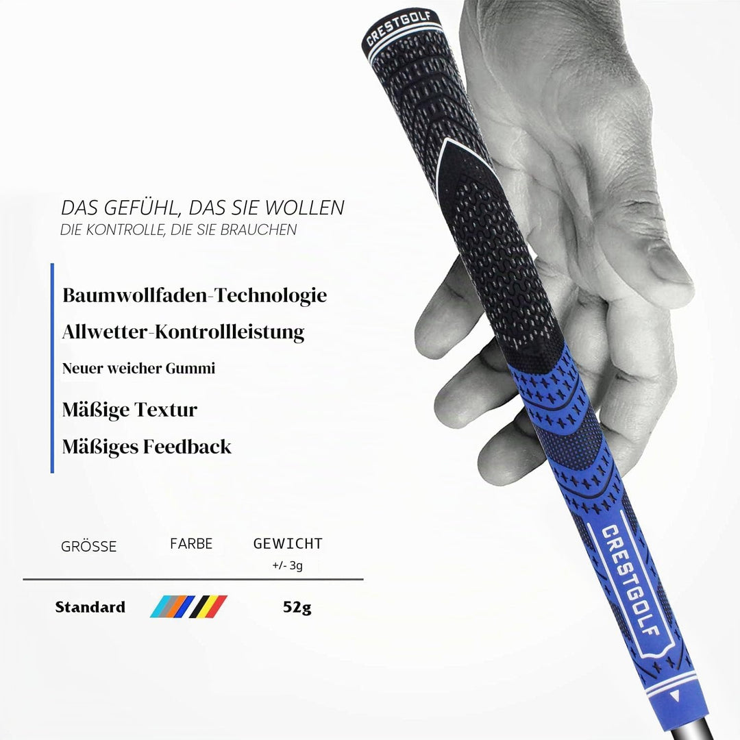 CRESTGOLF Golfgriffe Aktualisierte Multi-Compound-Golfgriffe für Golfschläger, Golf Grips Set mit 13