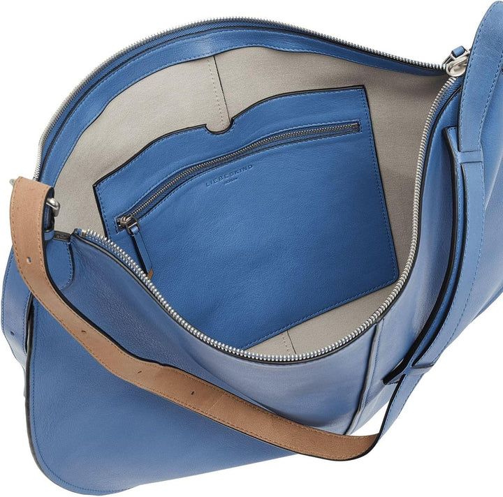 Liebeskind Damen Naomi Natural Sheep Hobo L Mykonos Blue, Mykonos Blue