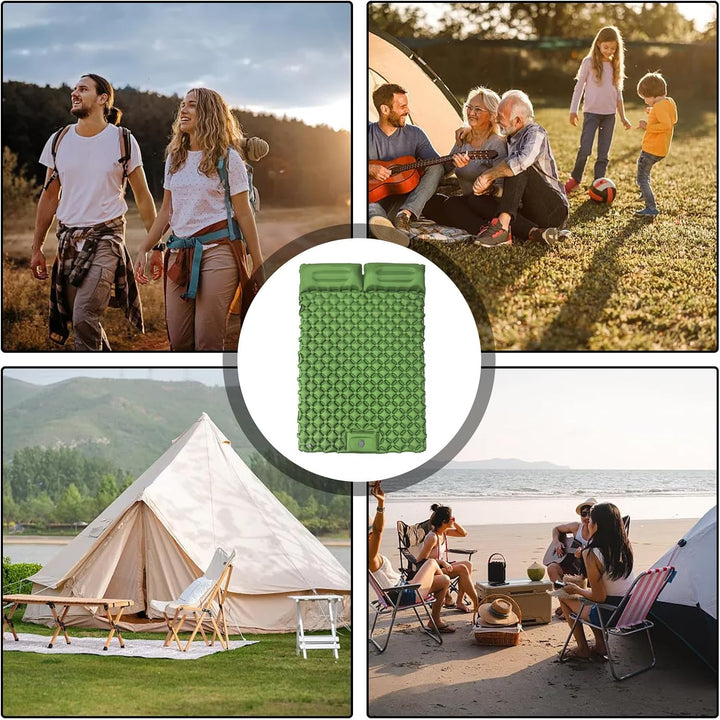 Campingbett - 2-Personen LuftkissenMit Kopfkissen | Leichtes &amp; Kompaktes Outdoor Zubehör Für Camping