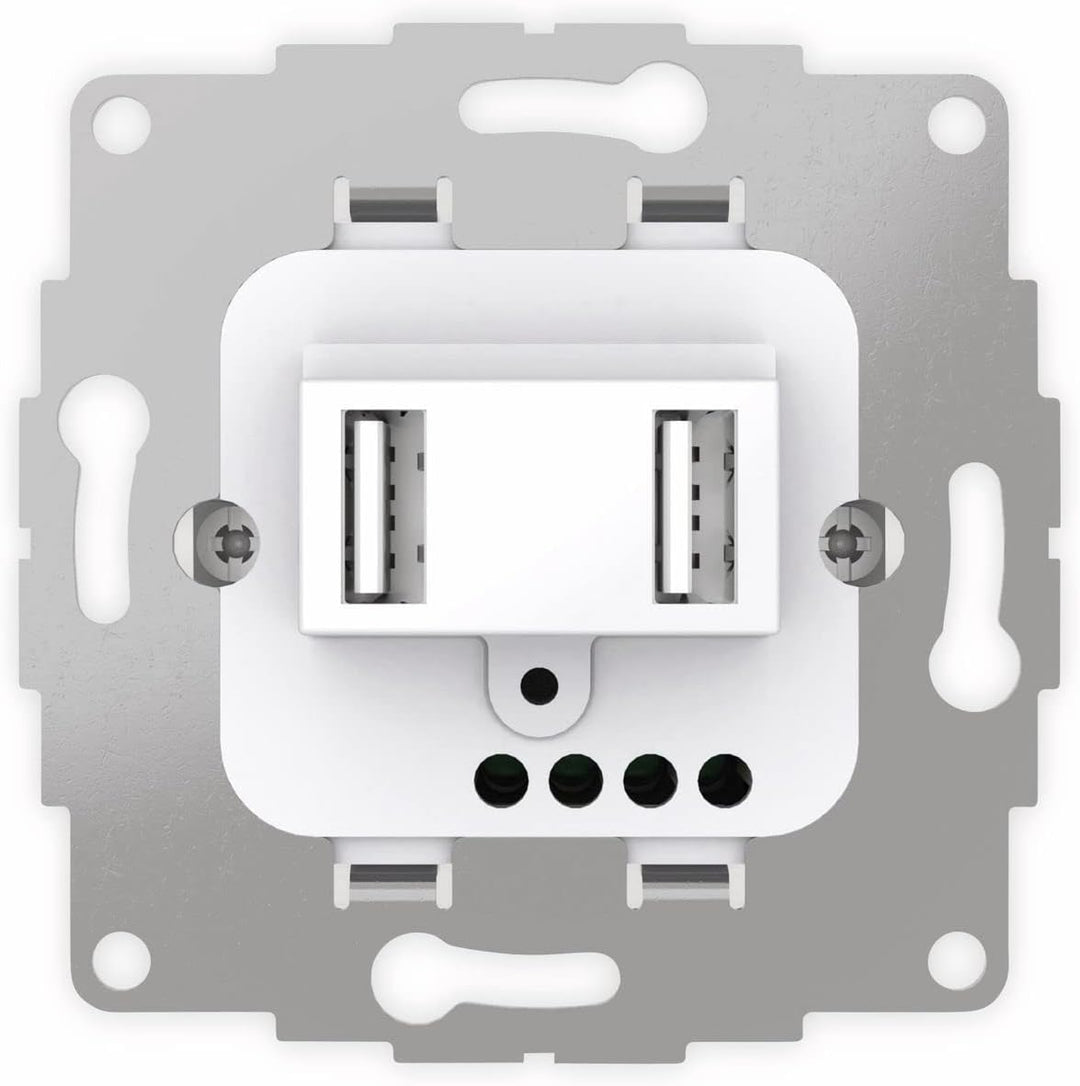 2USB chargeUp TAE USB AA Ladestation Glänzend Weiss / 12.0W / 2.4A