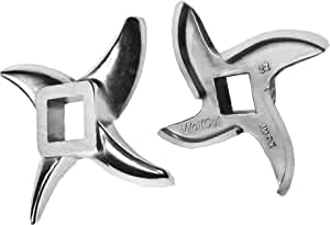 Wolfcut Inox Lochscheibensatz kompatibel mit Fleischwolf Grössen 22 / 3mm-6mm und ein Sichelmesser