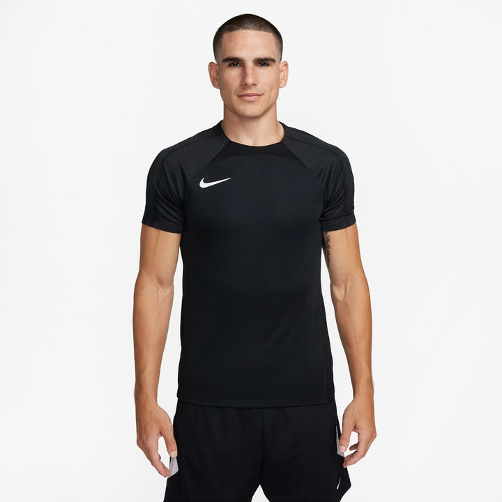 Nike Herren M Nk Df Strke III JSY Ss T-Shirt M Black/Black/Black/White, M Black/Black/Black/White
