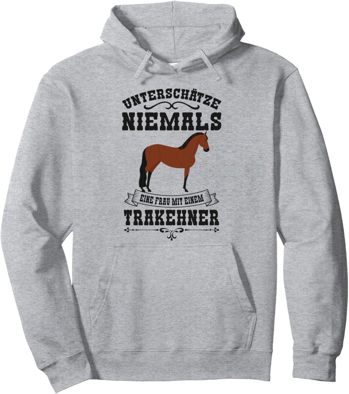 Trakehner Pferd Spruch Reiter Damen Mädchen Geschenk Pullover Hoodie