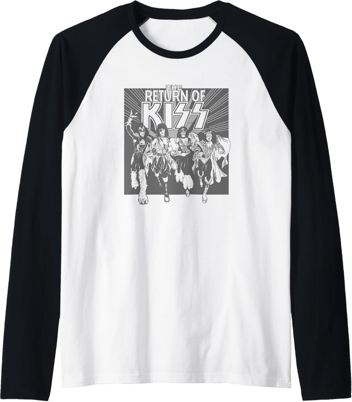 KISS - Return of KISS Black & White Raglan