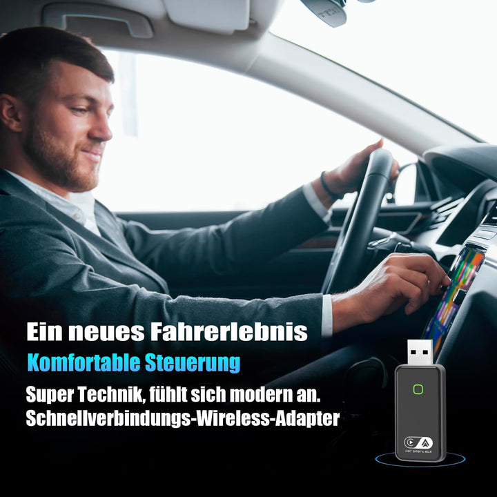 2026 Wireless Android Auto und Carplay Wireless Adapter, 2 in 1 Konvertieren Wired Android Auto/Carp
