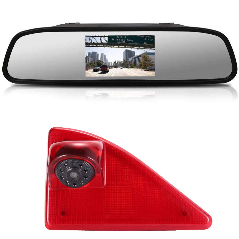 Kalakus Rückfahrsystem mit Rückfahrkamera im 3. Bremslicht Bremsleuchte Kamera+4,3 &