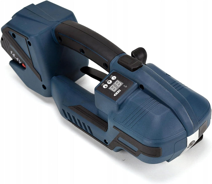 Elektrische Umreifungsmaschine für PET &amp; PP 13–16 mm, Akku-Umreifungsgerät 900–3200 N, 4000 mAh, Dig