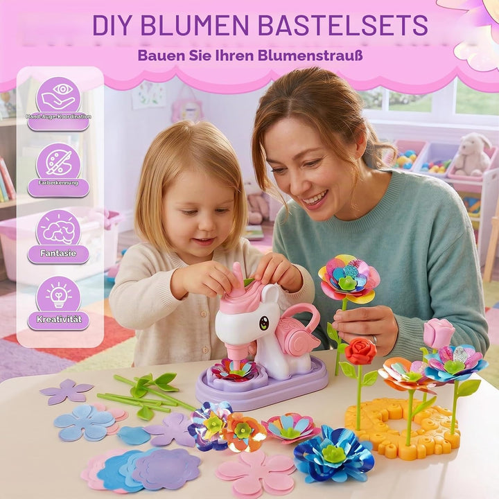 CENOVE Blumenstrauss Bastelset, DIY Blumen Bastelset Kinder, Blumenpresse Blumenstrauss, Knete, Kuns