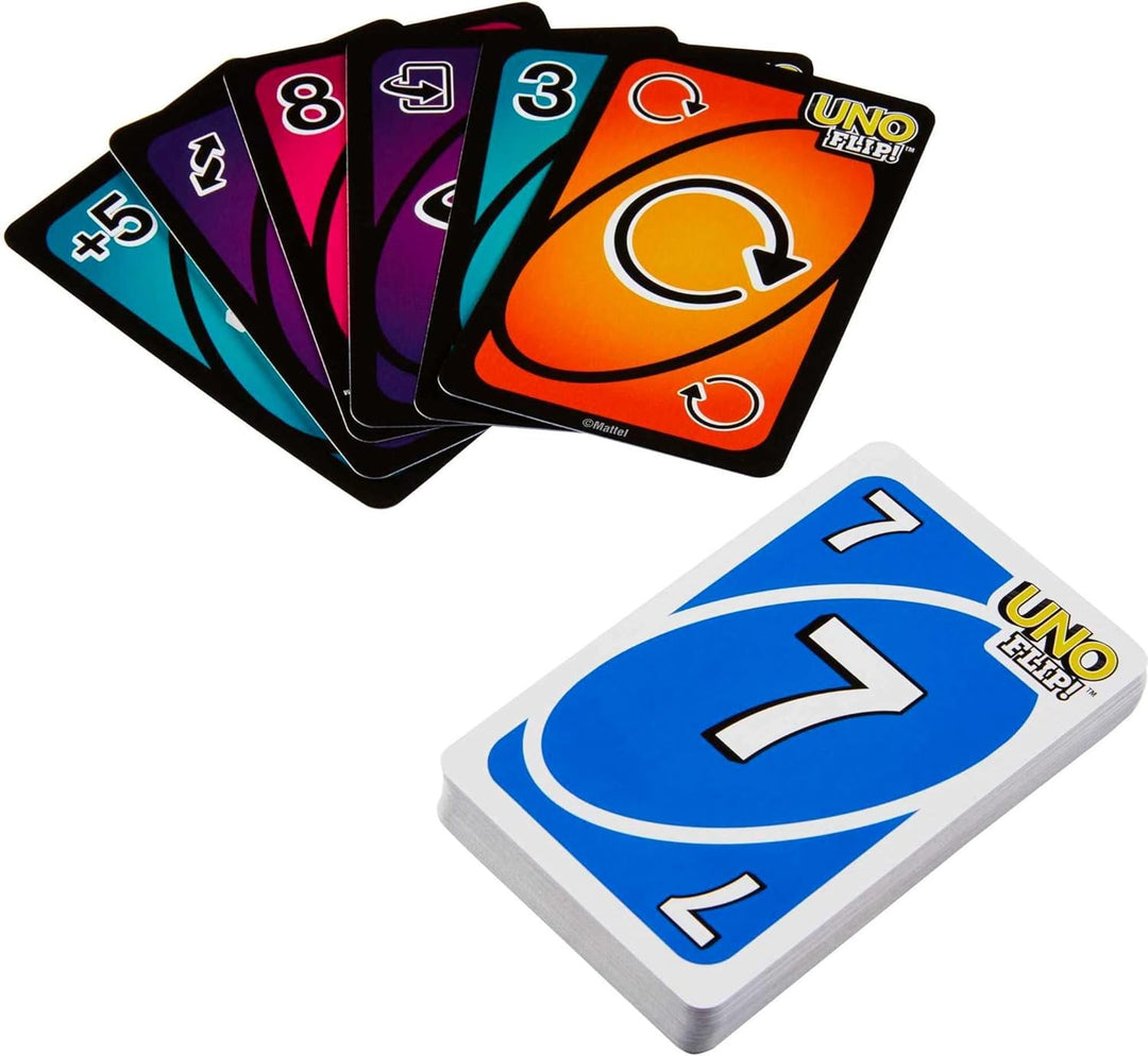 Mattel Games UNO Flip in robuster Metalldose - Das Klassische Kartenspiel mit neuem Twist, für die g