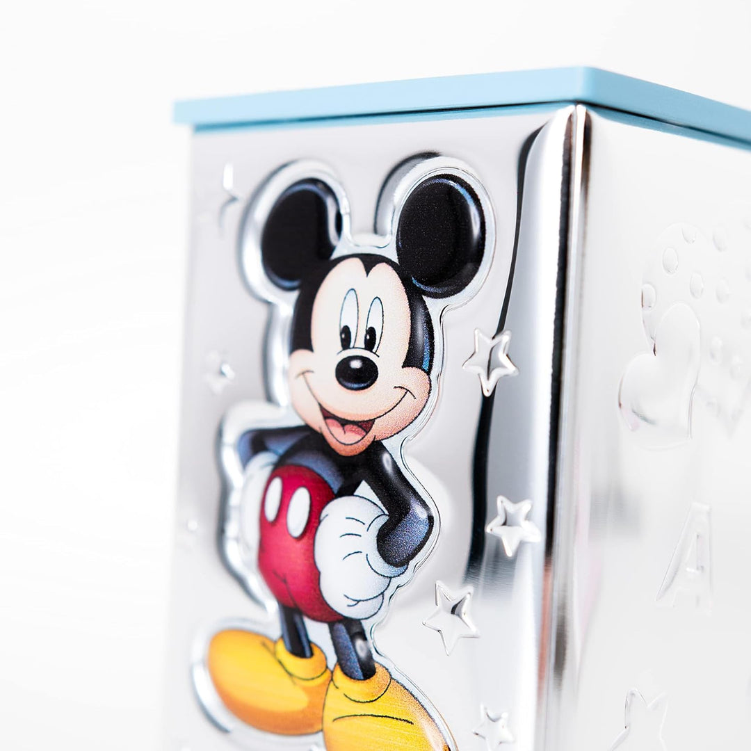 Disney Baby - Valenti&Co. - Spardose aus Miro® Silver aus der Disney-Kollektion mit Mickey-Mouse-Mot