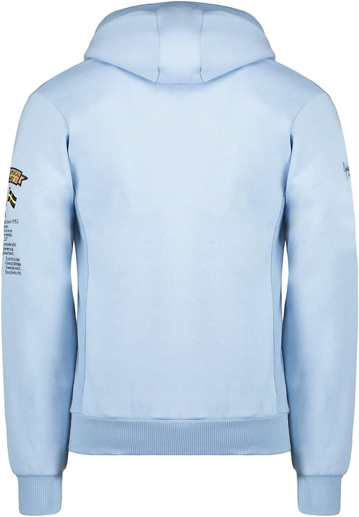 Geographical Norway GYMCLASS Men - Herren Kapuzenpullover Hoody S Hellblau, S Hellblau