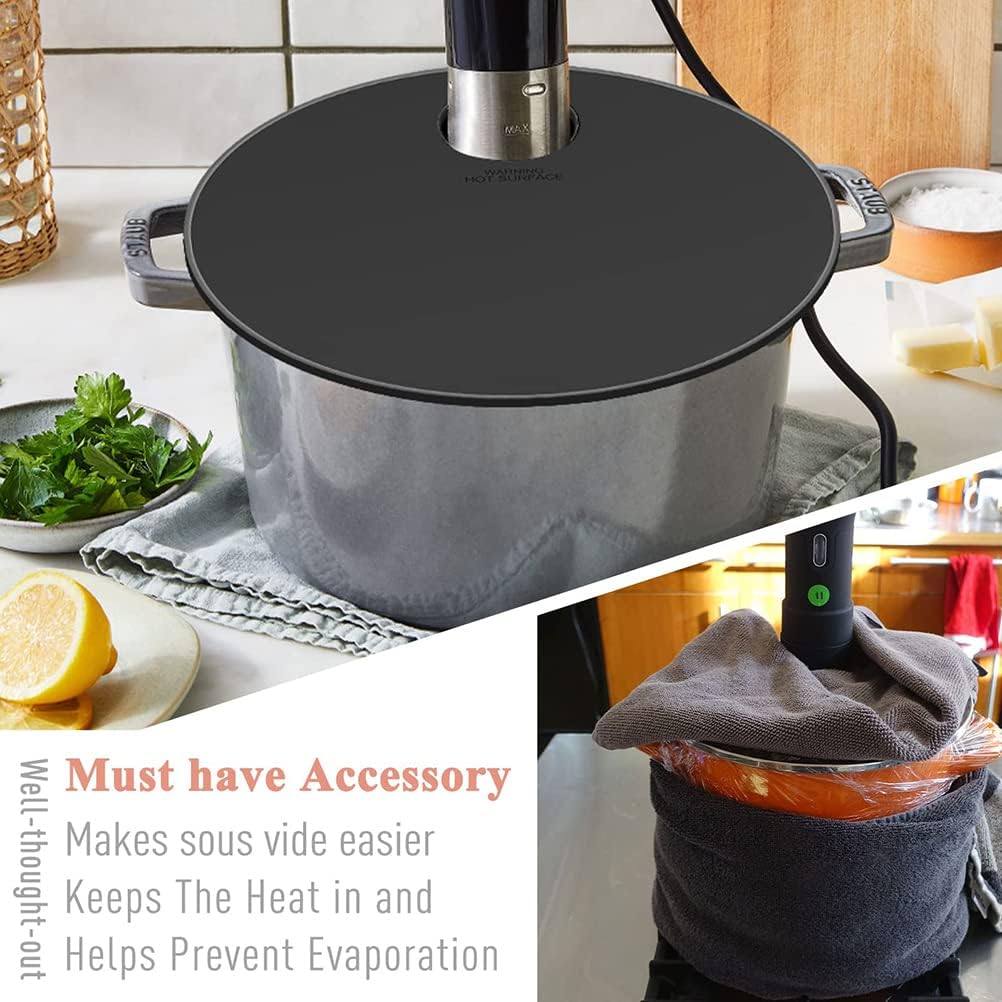 Silikon-Sous-Vide-Deckel Zum Kochen, Robust, Kompatibel mit Anova, Ideal für Langzeitkochen, Zusätzl