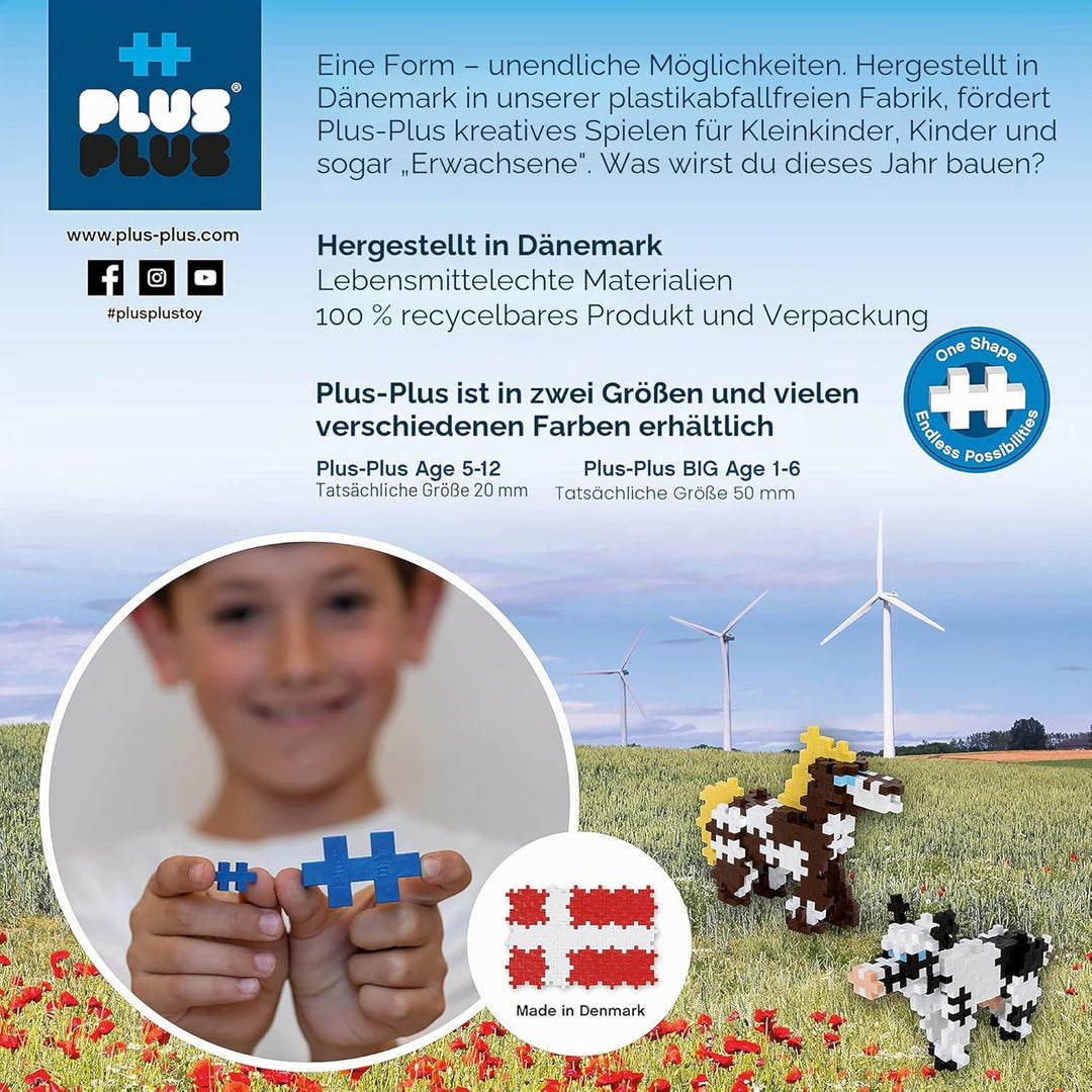 Plus-Plus 7265 Geniales Konstruktionsspielzeug, Farben-Mix, Bundle aus 4 verschiedenen Kreativ-Baust