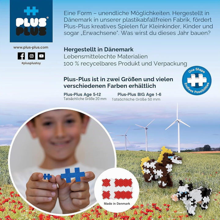 Plus-Plus 7265 Geniales Konstruktionsspielzeug, Farben-Mix, Bundle aus 4 verschiedenen Kreativ-Baust