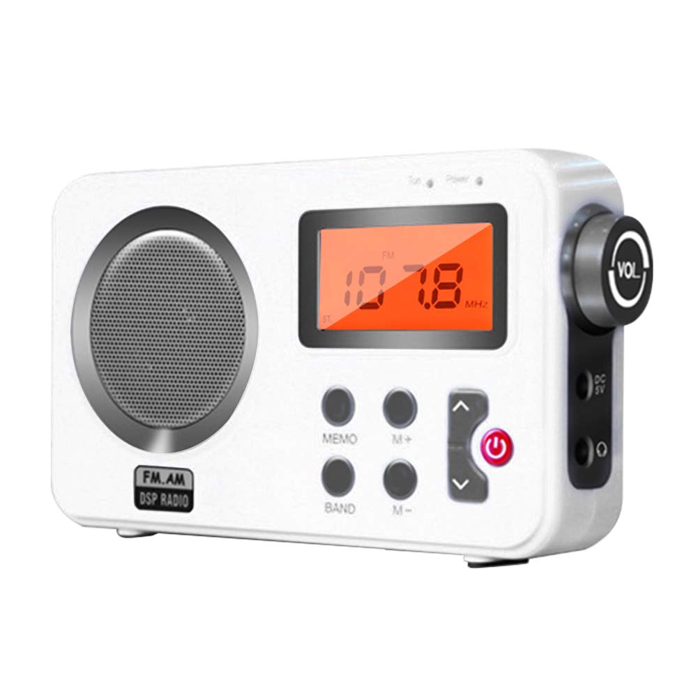 Duschradio-Lautsprecher, DAB/DAB+ Radio mit LCD-Display, tragbares AM/FM-Stereo-Radio mit Kopfhörer-