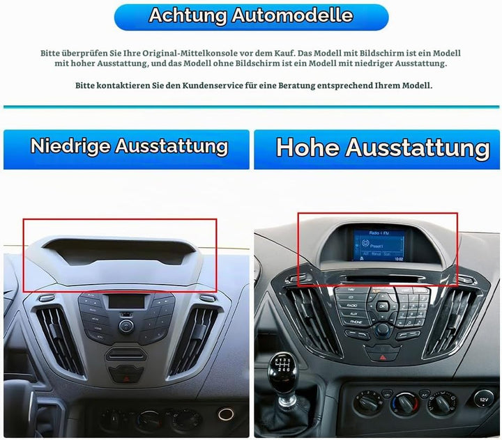 8 Kerne 6+128G Android Autoradio für Ford Transit Custom Tourneo 2013-2018 Wireless Carplay 9 Zoll m