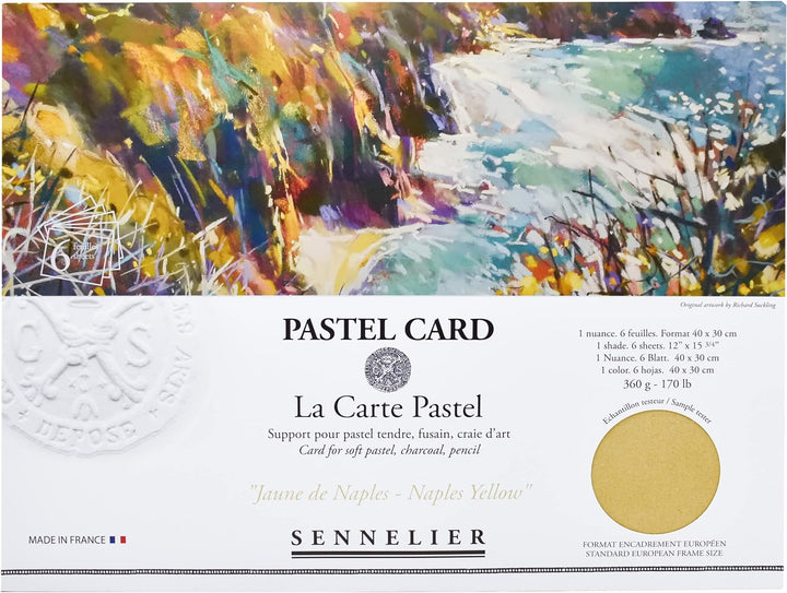 Sennelier La Carte Pastell Karten-Pochette, 40 x 27,9 cm, Monochromatisch, Neapelgelb Monochromatisc