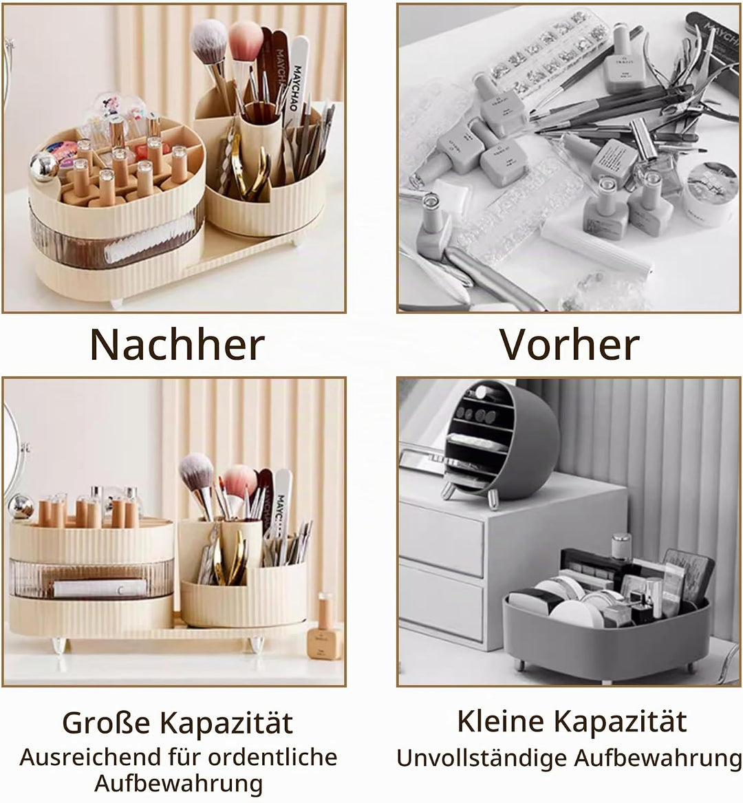 Kosmetik Make Up Organizer Schminke 360° Kosmetik Aufbewahrung Makeup Pinsel Organizer für Skincare