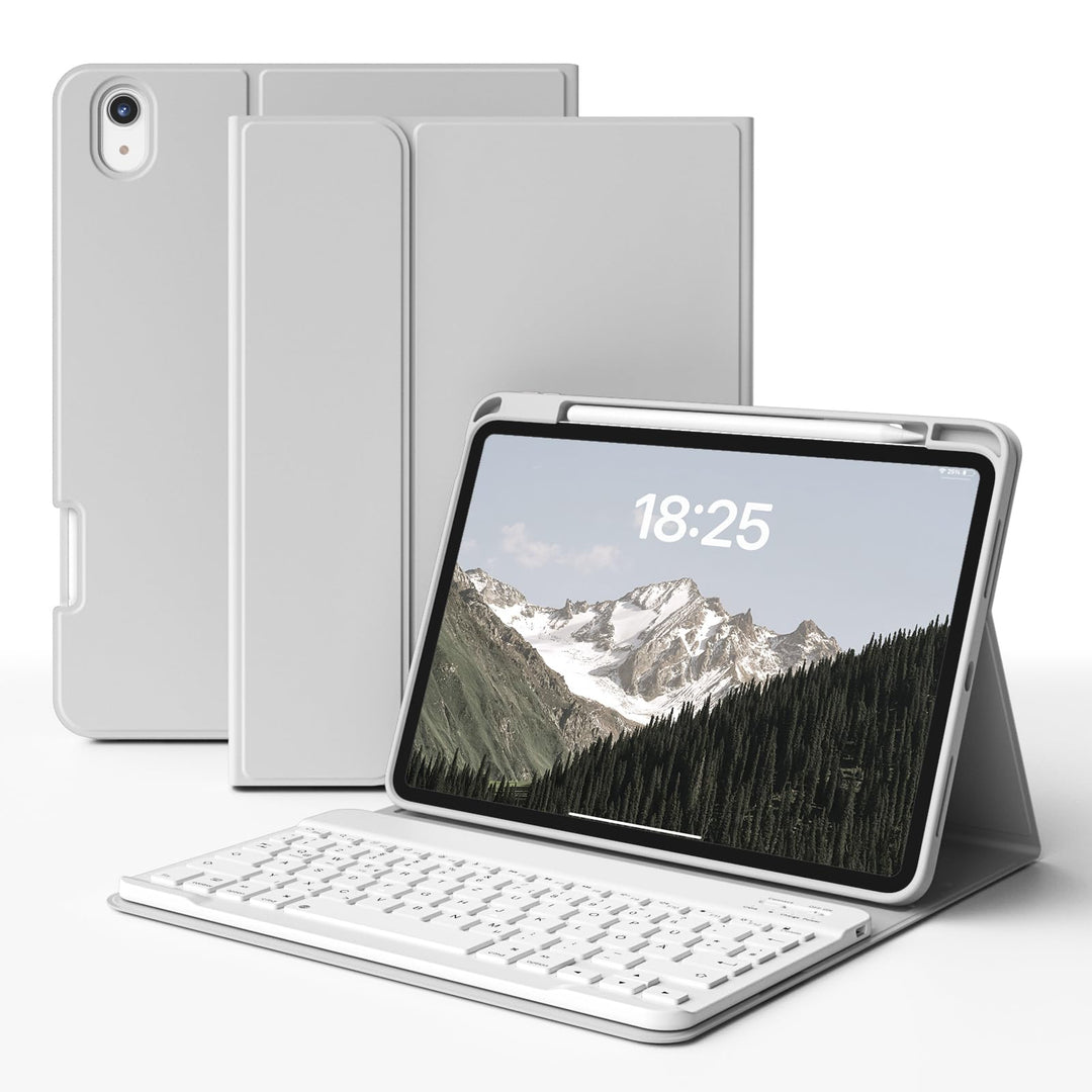 Hülle mit Tastatur für iPad (A16) 11 Zoll 2025/10. Generation 10.9 Zoll 2022, Deutsch QWERTZ Layout