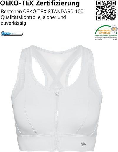 Yvette Starker Halt Sport BH Grosse Brüste mit Vorderverschluss Mesh Ringerrücken Ohne Bügel für Fit