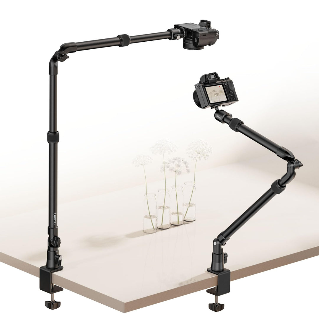 ULANZI Kamera Tischhalterung, ZJ02 98cm Kamera Tischstativ mit Flexibler Arm & 1/4" Kugelkopf für Ka