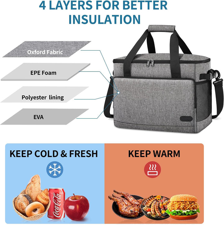 Lubardy 15L Kühltasche Klein 30L Kühltasche Gross Faltbar Kühlkorb Thermotasche Wasserdicht Kühlbox