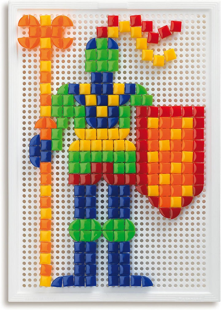Quercetti FantaColor Portable, Mosaik Bastelset Kinder, Spielzeug ab 4 jahre für Kinder, Montessori