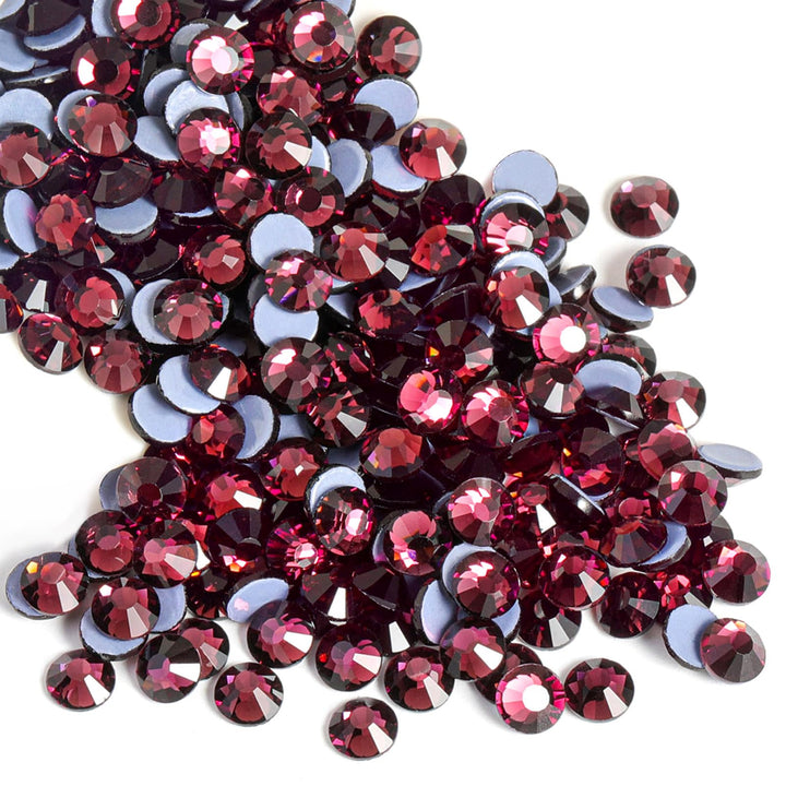 Beadsland 288 Stück Amethyst Hotfix Strasssteine, Hitzefix Strasssteine zum Basteln, Hotfix Kristall