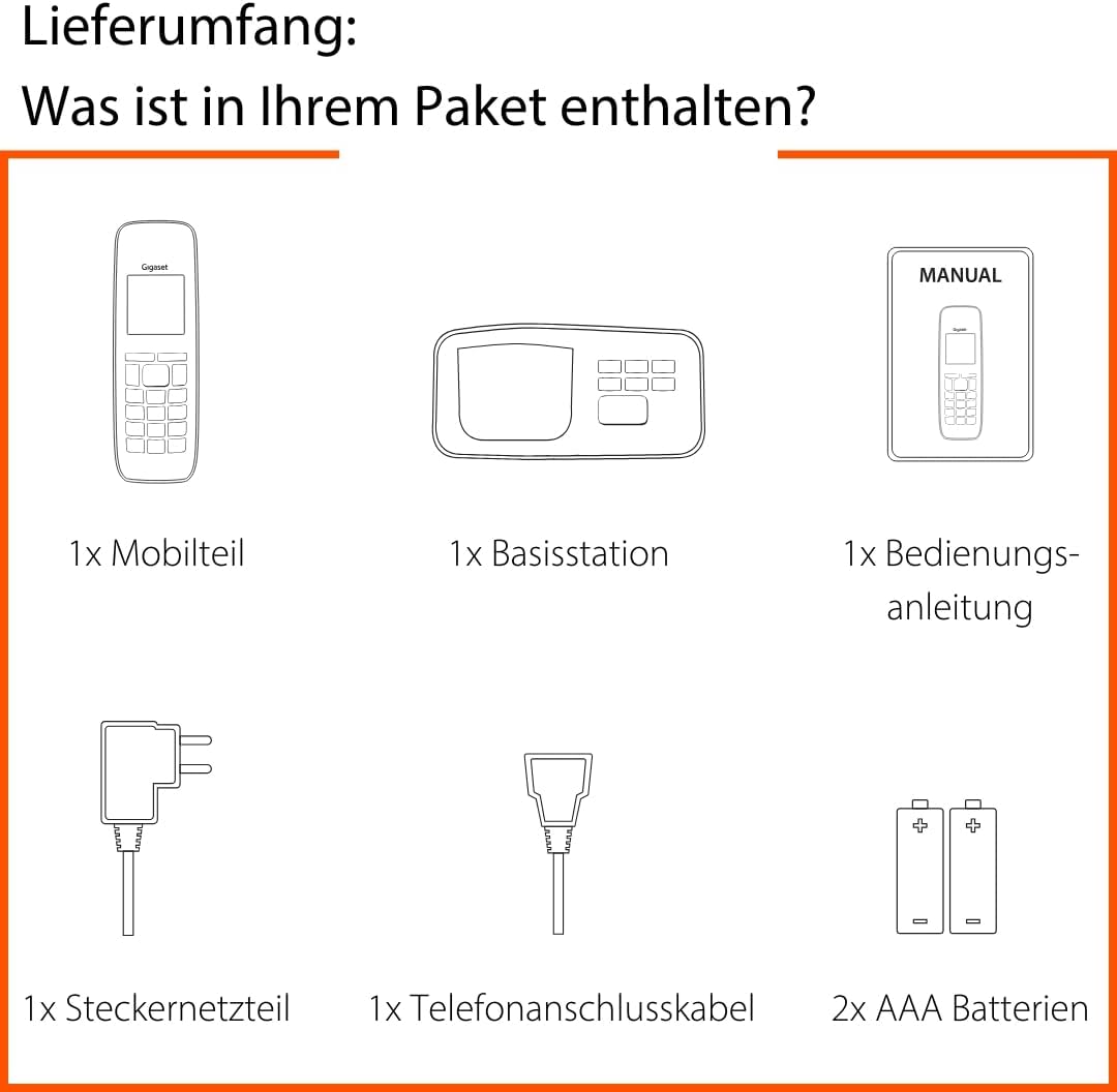 Gigaset E720A - Schnurloses Premium Senioren DECT-Telefon mit Anrufbeantworter - sprechende Wähltast