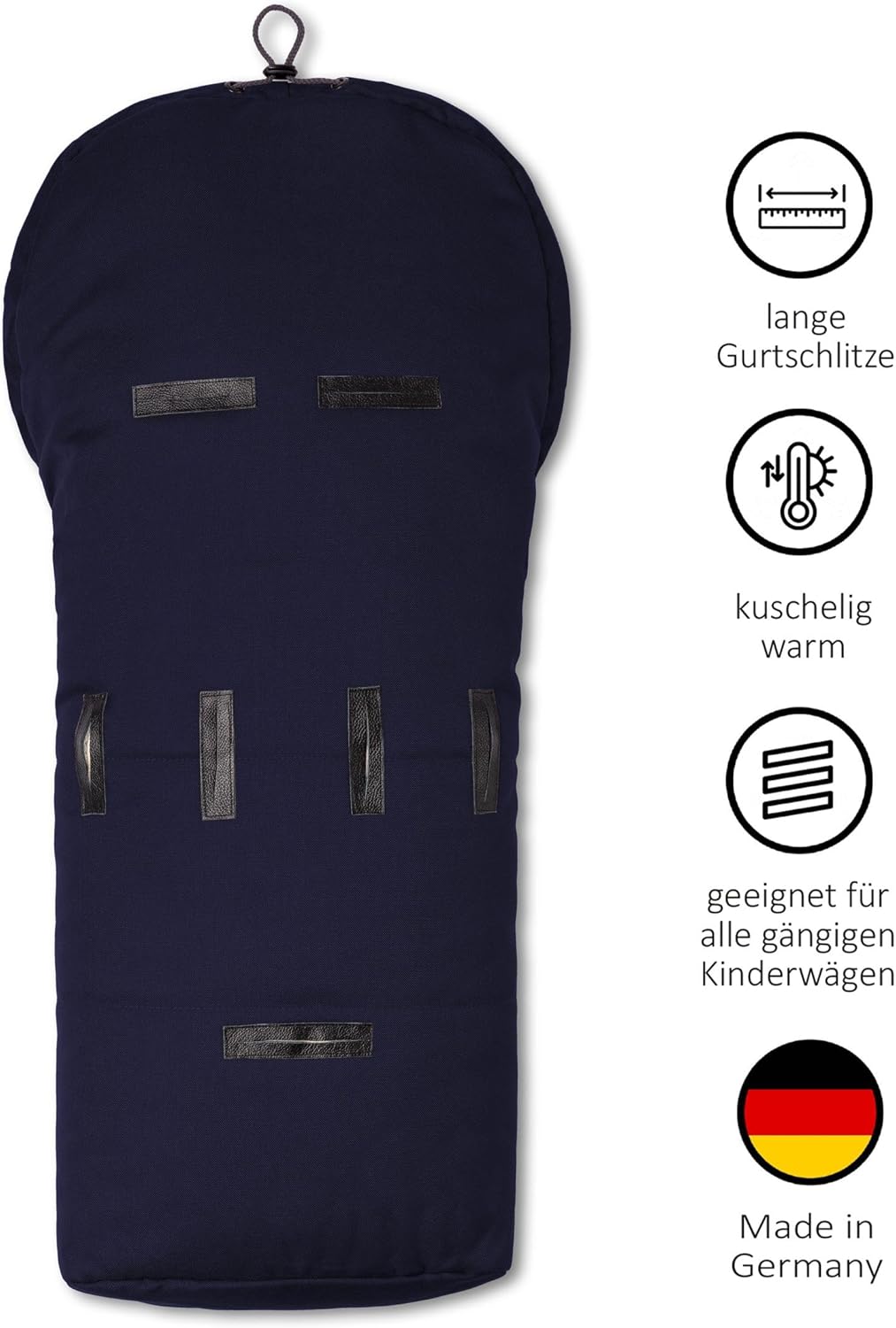 Hofbrucker Lammfell-Fusssack Eskimo für Babyschale, Kinderwagen, Buggy/Universeller Winterfusssack/F