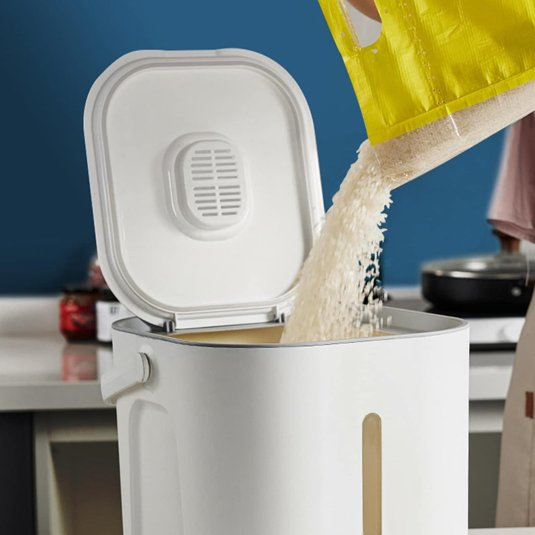 Küche Reisspender Bucket 10 kg Haushalt Versiegelter Getreidespender Vorratsbehälter für Trockenfutt