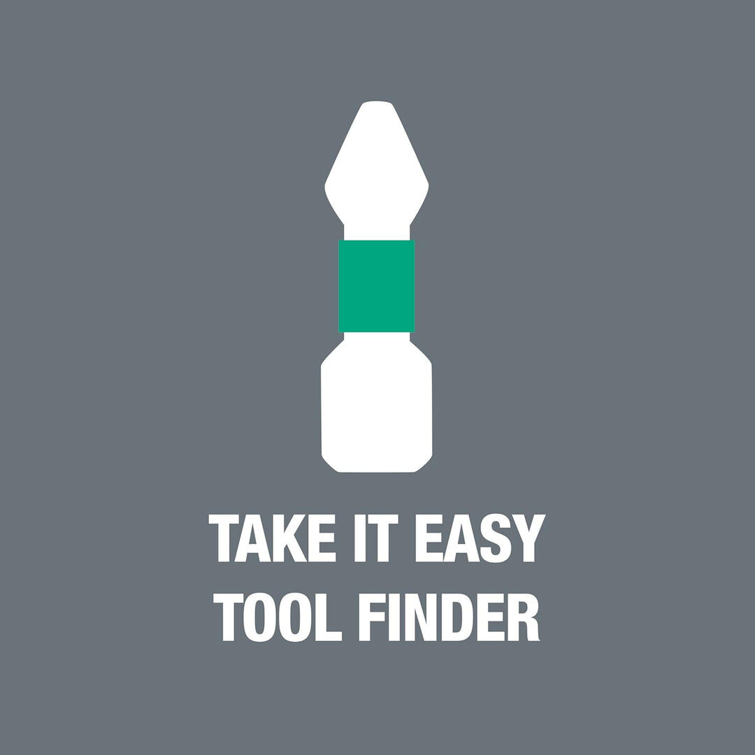 Wera 05051017001 Kraftform Kompakt 20 Tool Finder 2 mit Tasche, Schraubendreher mit Bit Magazin, 13-