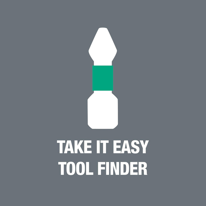Wera 05051017001 Kraftform Kompakt 20 Tool Finder 2 mit Tasche, Schraubendreher mit Bit Magazin, 13-
