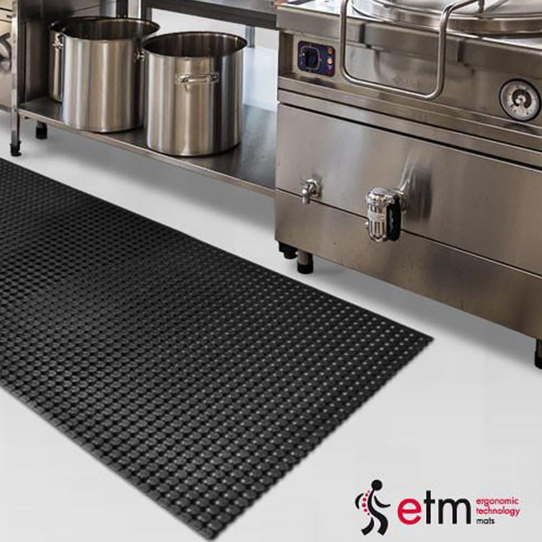 etm Gummiläufer für Aussenbereich Anti-Rutschmatte für Gummibodenbelag Meterware für Werkstatt, Indu