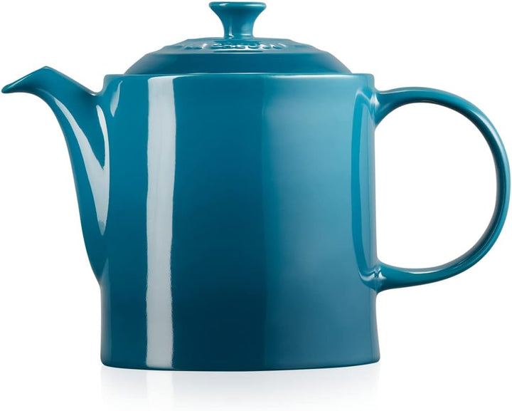 Le Creuset Hohe Kanne aus Steinzeug 1,3 Liter, Steinzeug, Deep Teal, 70703136420000 Ofenrot, Ofenrot