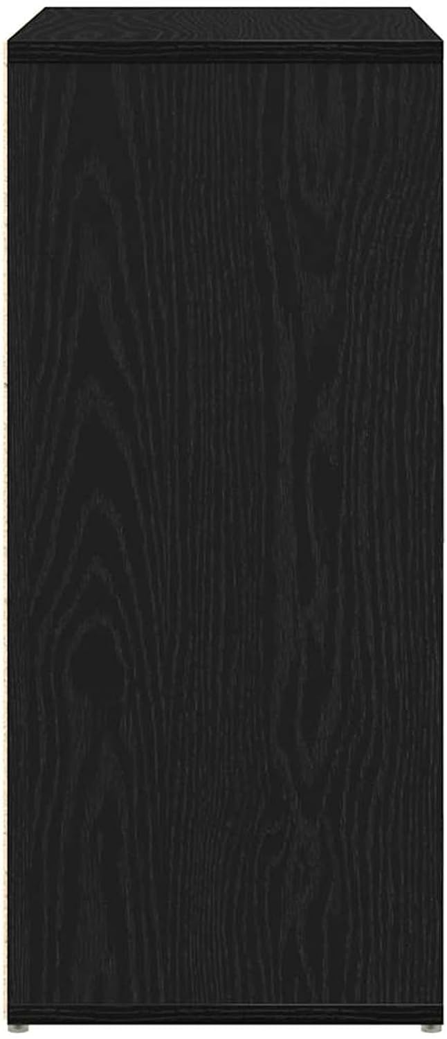 Homgoday Sideboard Schwarze Eiche 60x31x70 cm Holzwerkstoff Anrichte Model869143