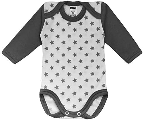 MEA BABY Unisex Baby Langarm Body aus 100% Baumwolle im 5er Pack, Baby Body mit Aufdruck für Mädchen