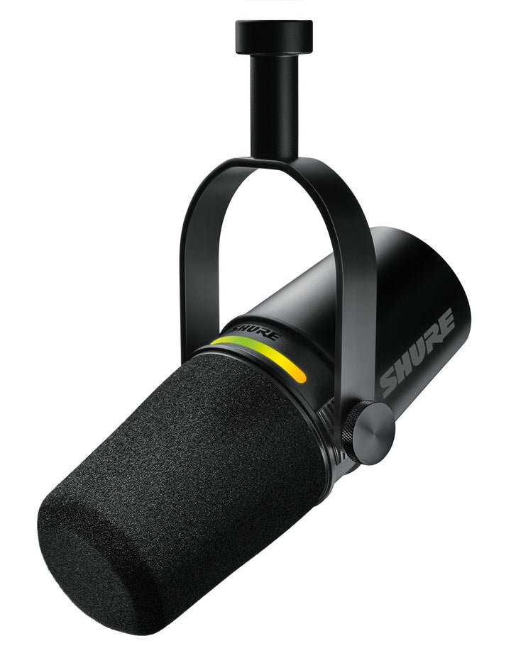 Shure MV7+ Podcast Mikrofon-Verbessertes Audio, LED-Touchpanel, USB-C- und XLR-Ausgänge, Auto-Level-