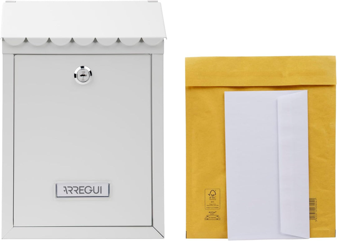 ARREGUI Civic E5721-C Briefkasten aus Verzinktem Stahl, Grösse S (DIN A5 Post), Wandbriefkasten für