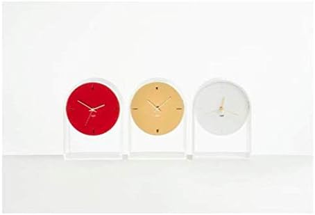 Kartell Air du Temps Tischuhr, Plastik, Weiss, 21.5 x 8 x 30 cm, Weiss
