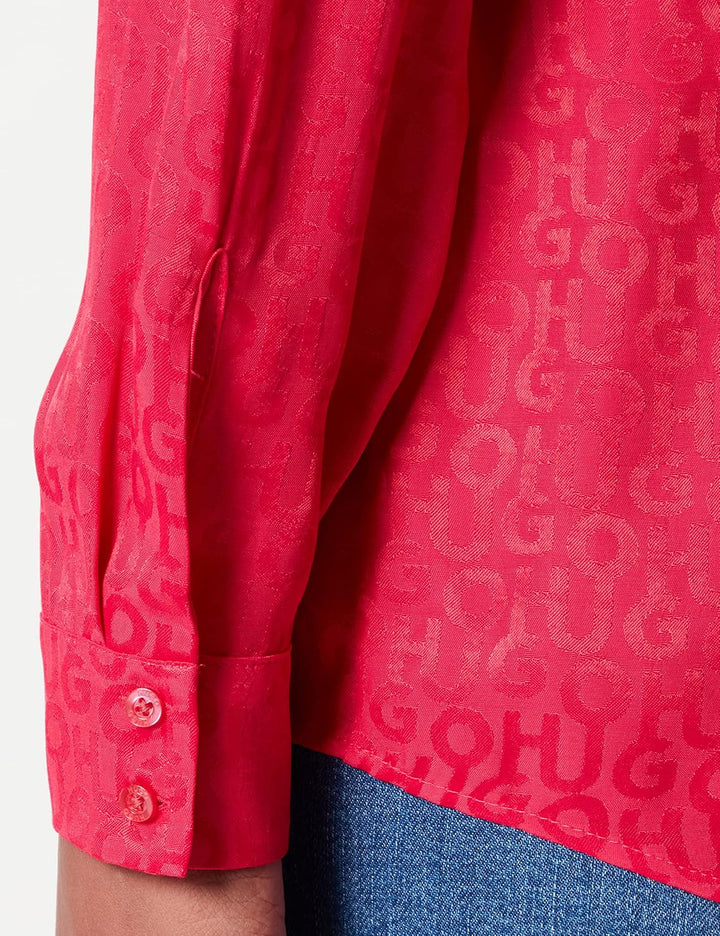 HUGO Damen Evish Blouse 44 Dark Pink658, 44 Dark Pink658