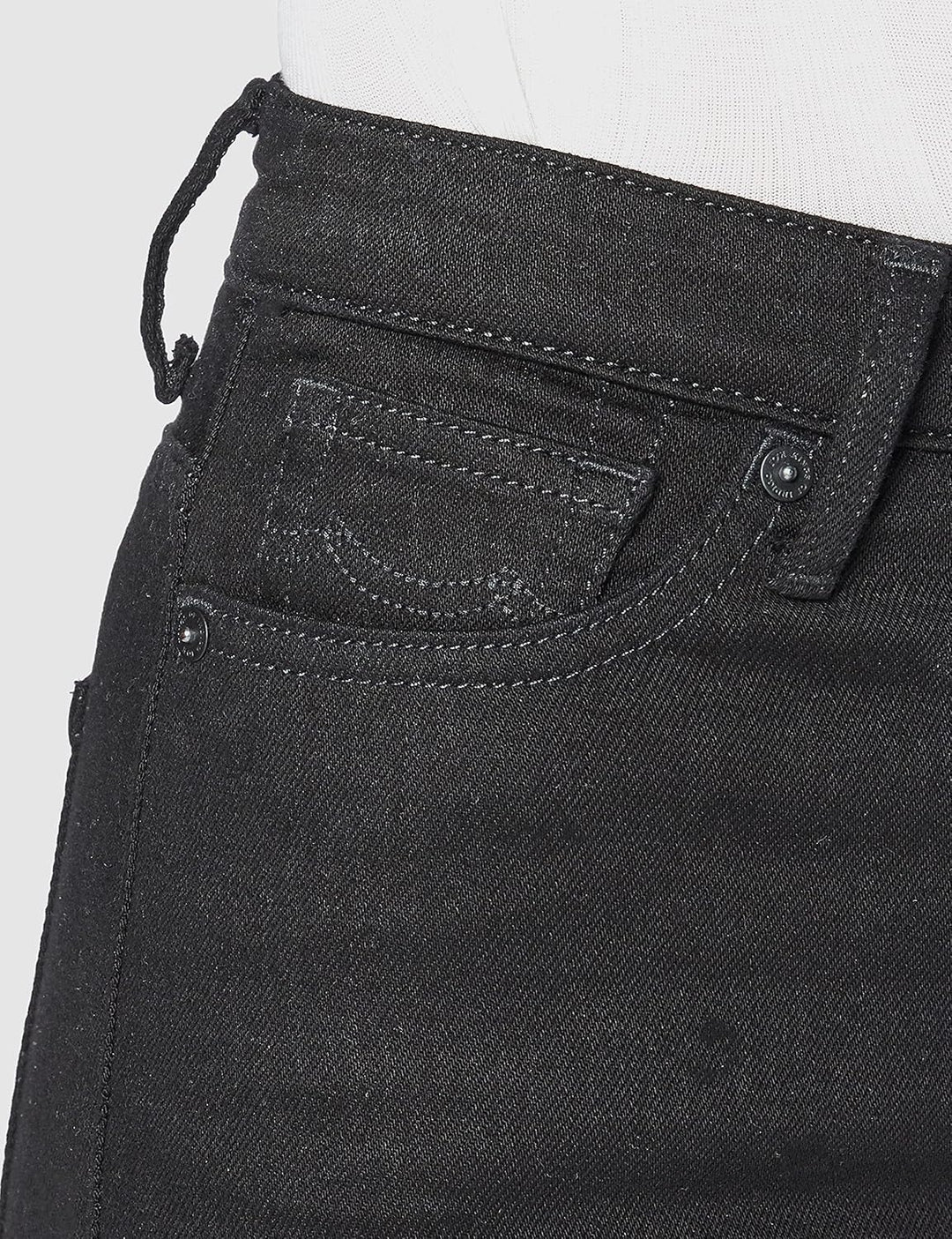 Kings of Indigo Damen Christina High Skinny Jeans 27W / 32L Schwarz (Stay Black 6104), 27W / 32L Sch