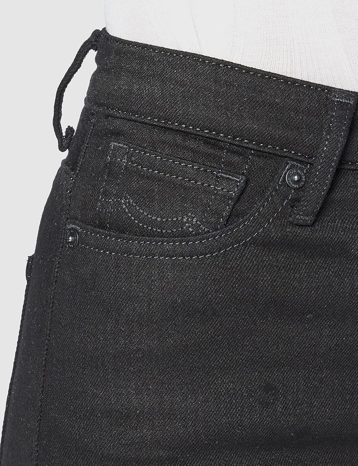 Kings of Indigo Damen Christina High Skinny Jeans 27W / 32L Schwarz (Stay Black 6104), 27W / 32L Sch
