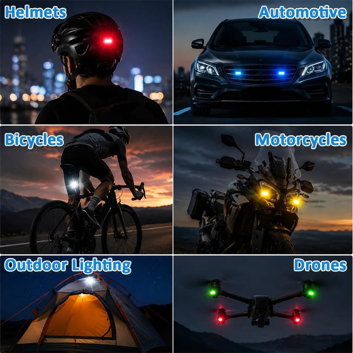 Kabellose Led Lichter, 8 Farbiges Mini led Licht Wasserdicht (B - 8 Stück), B - 8 Stück